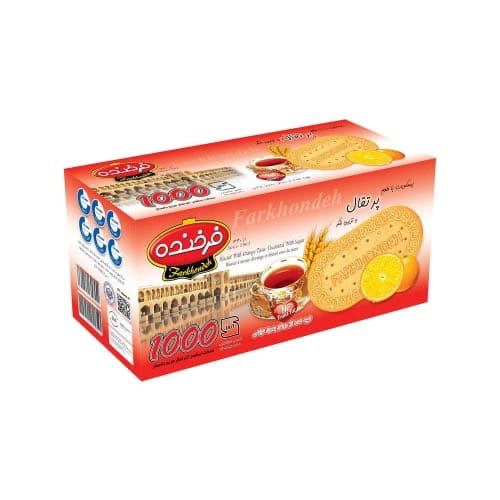 بیسکویت پرتقالی با تزیین شکر فرخنده 450 گرمی