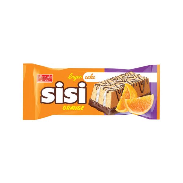 کیک لایه ای شکلاتی پرتقالی سی سی شیرین عسل 40 گرمی