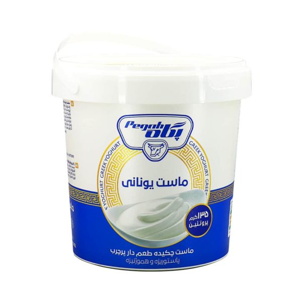 ماست چکیده طعم دار پرچرب یونانی پگاه 1500 گرمی