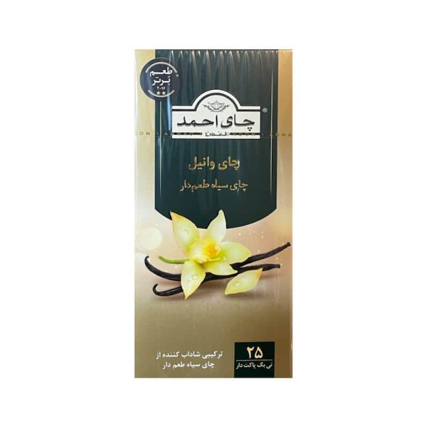 چای سیاه و وانیل کیسه‌ای احمد 25 عددی