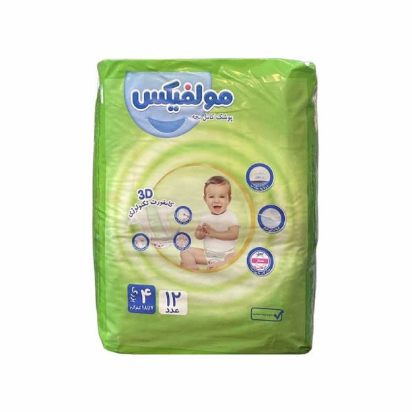 پوشک سایز 4 مولفیکس 12 عددی