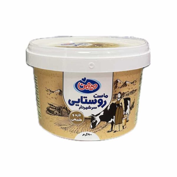 ماست سرشیر دار روستایی میهن 900 گرمی